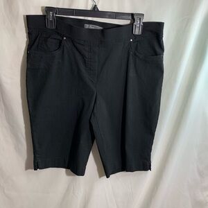 Madison Black Bermuda Shorts Cotton Blend Casual